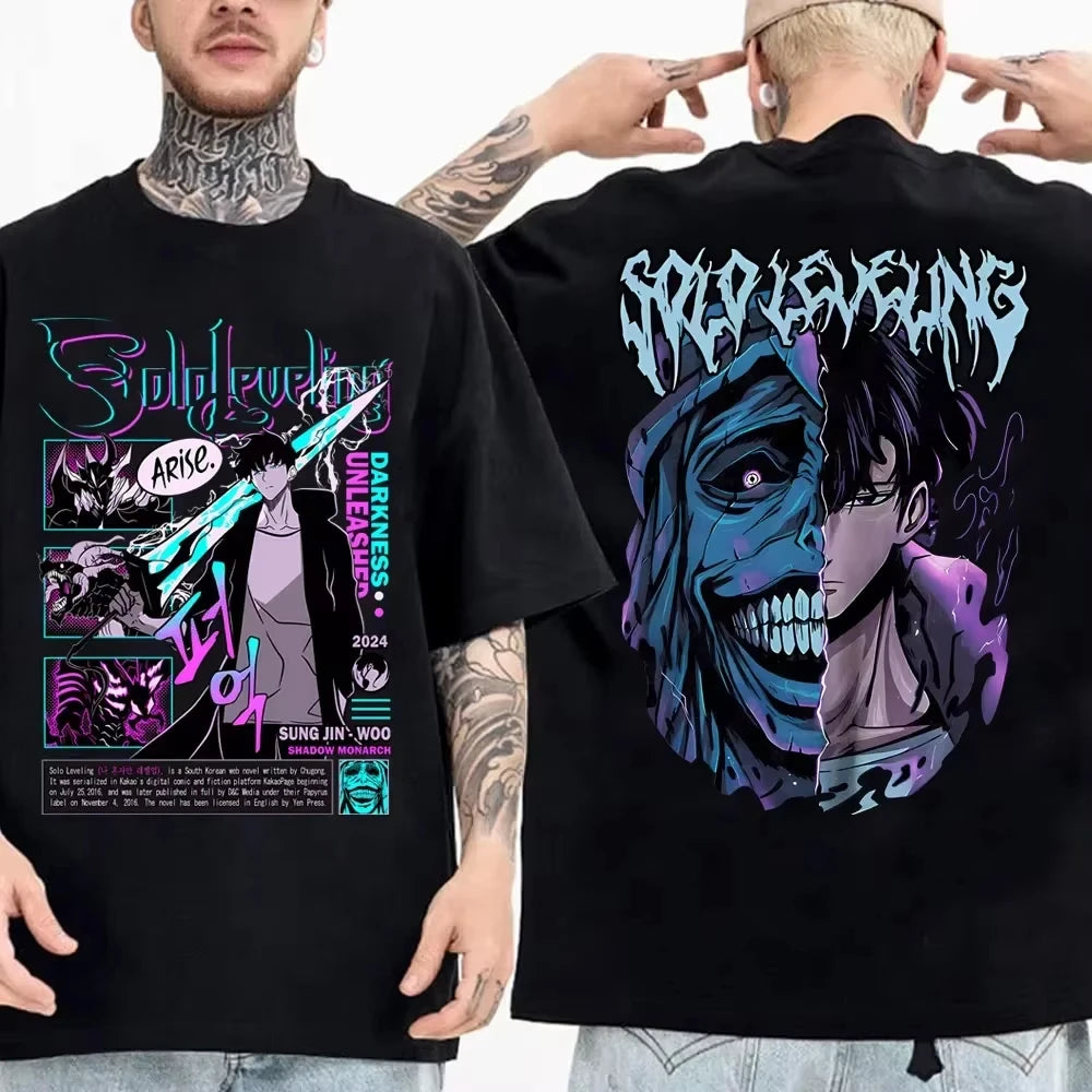 Solo Leveling Tee - Sung Jinwoo Anime Streetwear Shirt | Tekryu
