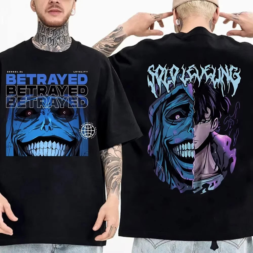 Solo Leveling Tee - Sung Jinwoo Anime Streetwear Shirt | Tekryu