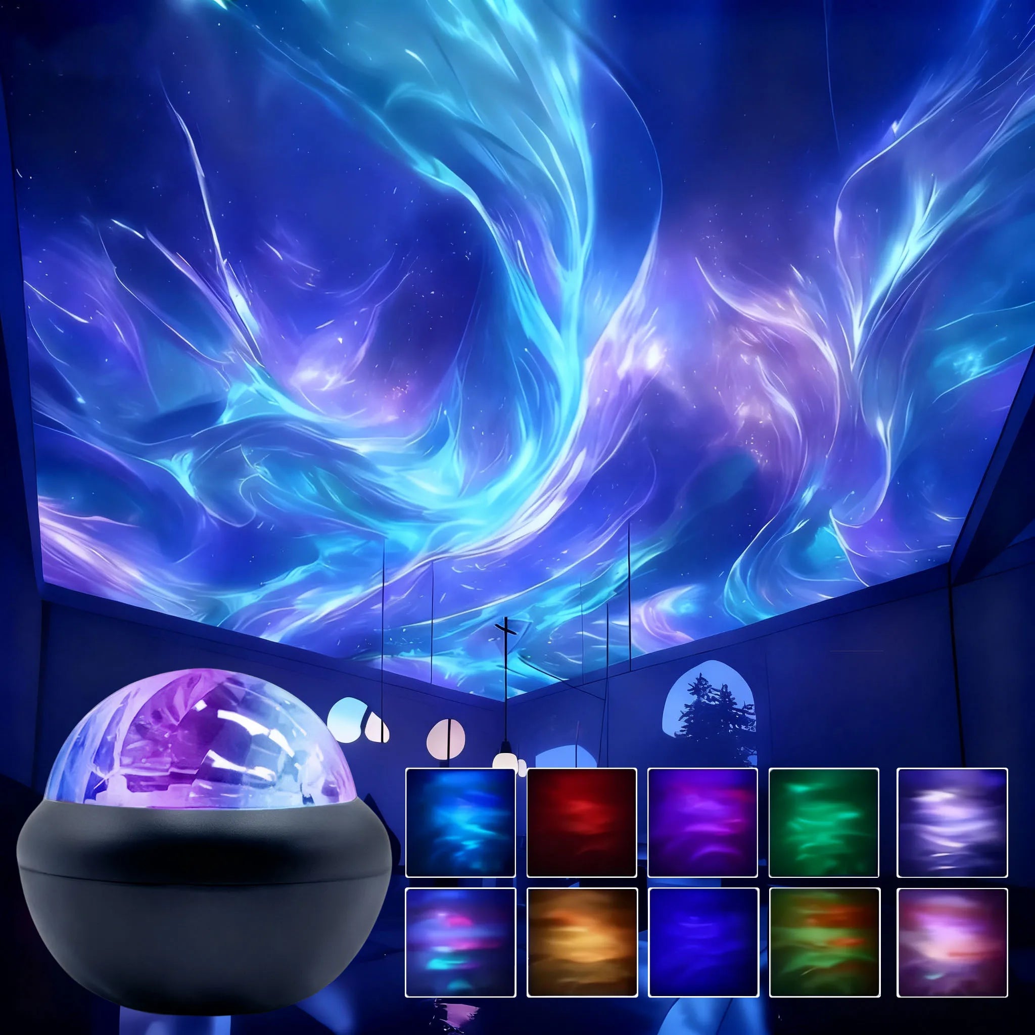 Arctic Ripple Starry Sky Projector Lamp | Tekryu