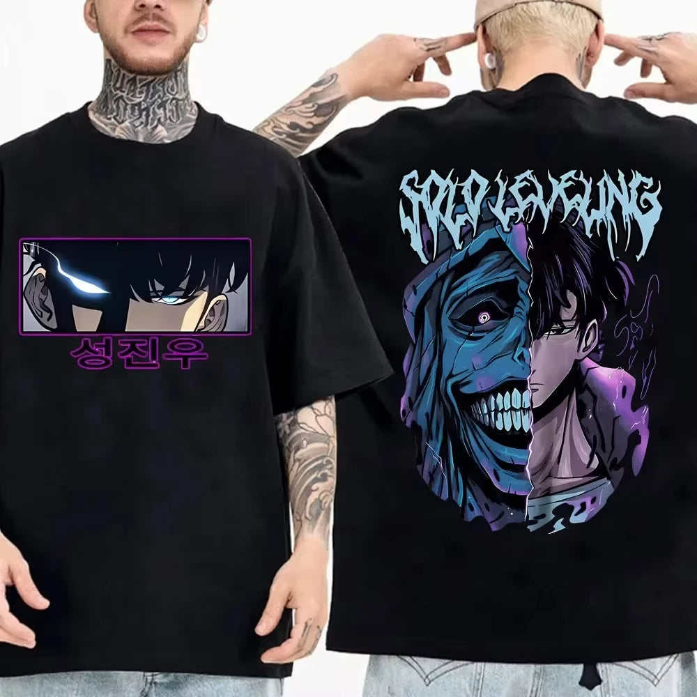 Solo Leveling Tee - Sung Jinwoo Anime Streetwear Shirt | Tekryu