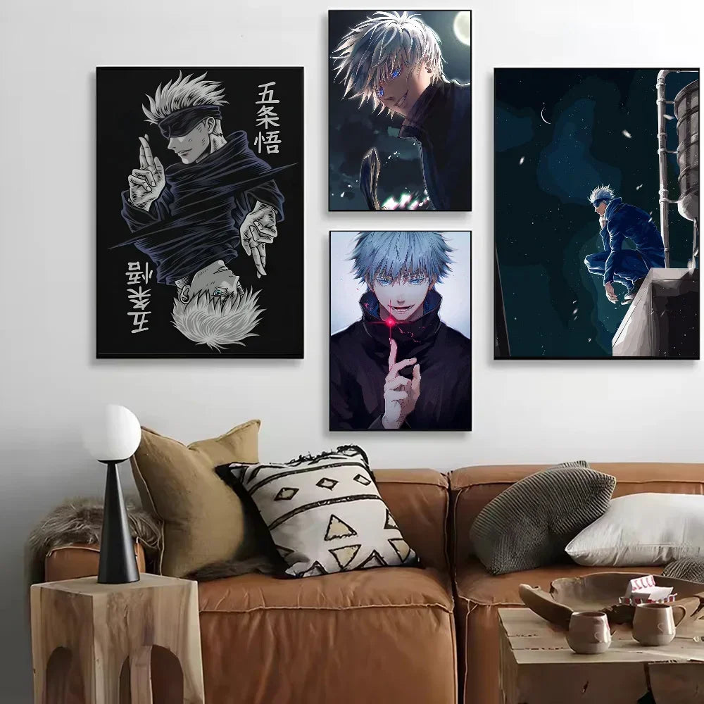Gojo Satoru Poster - Jujutsu Kaisen Wall Art Print | Tekryu