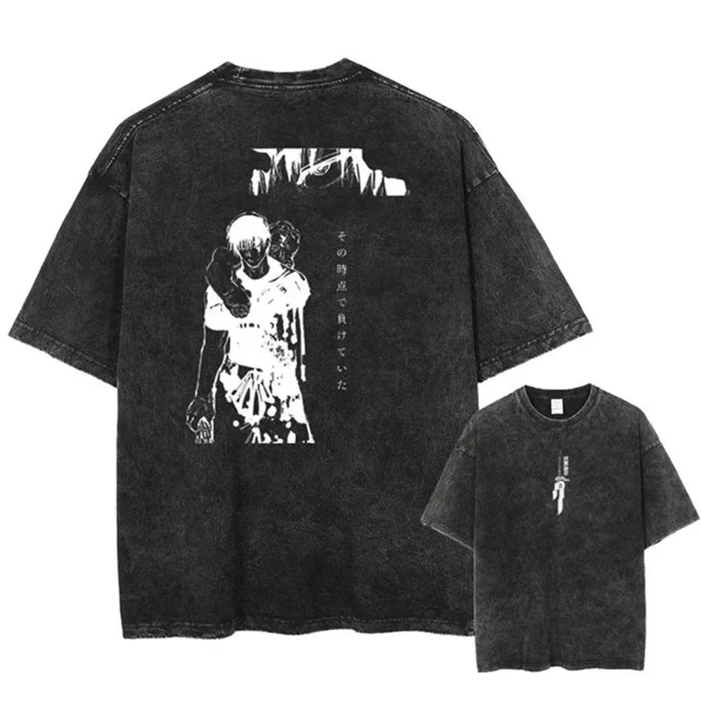 Gojo & Sukuna Acid-Wash Tee - Jujutsu Kaisen Shirt | Tekryu