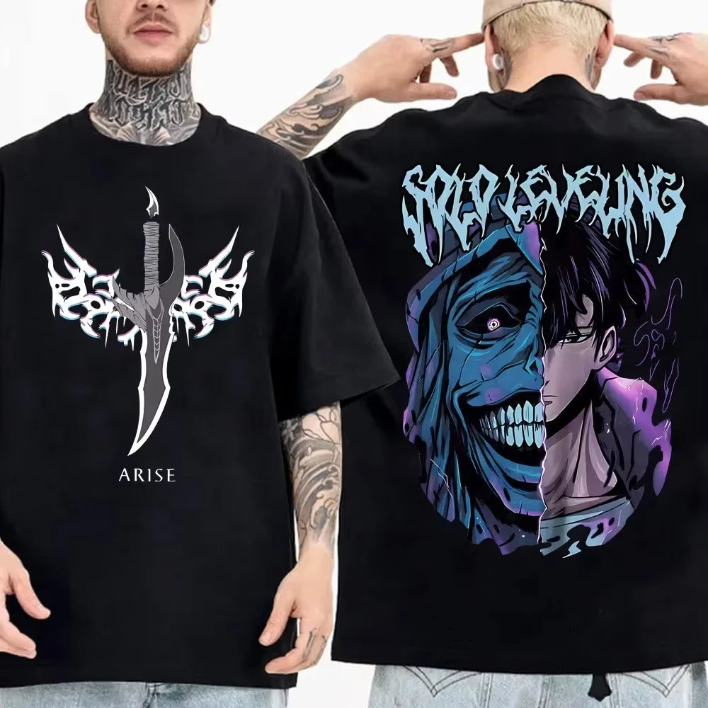 Solo Leveling Tee - Sung Jinwoo Anime Streetwear Shirt | Tekryu