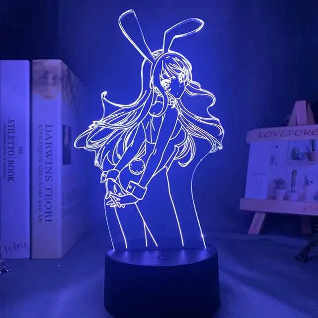 Mai Sakurajima 3D Illusion Lamp - Bunny Girl Senpai | Tekryu