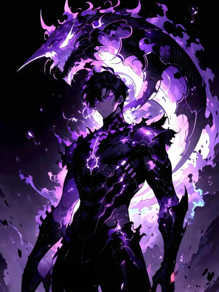 Solo Leveling Diamond Painting Kit - Sung Jinwoo Art | Tekryu