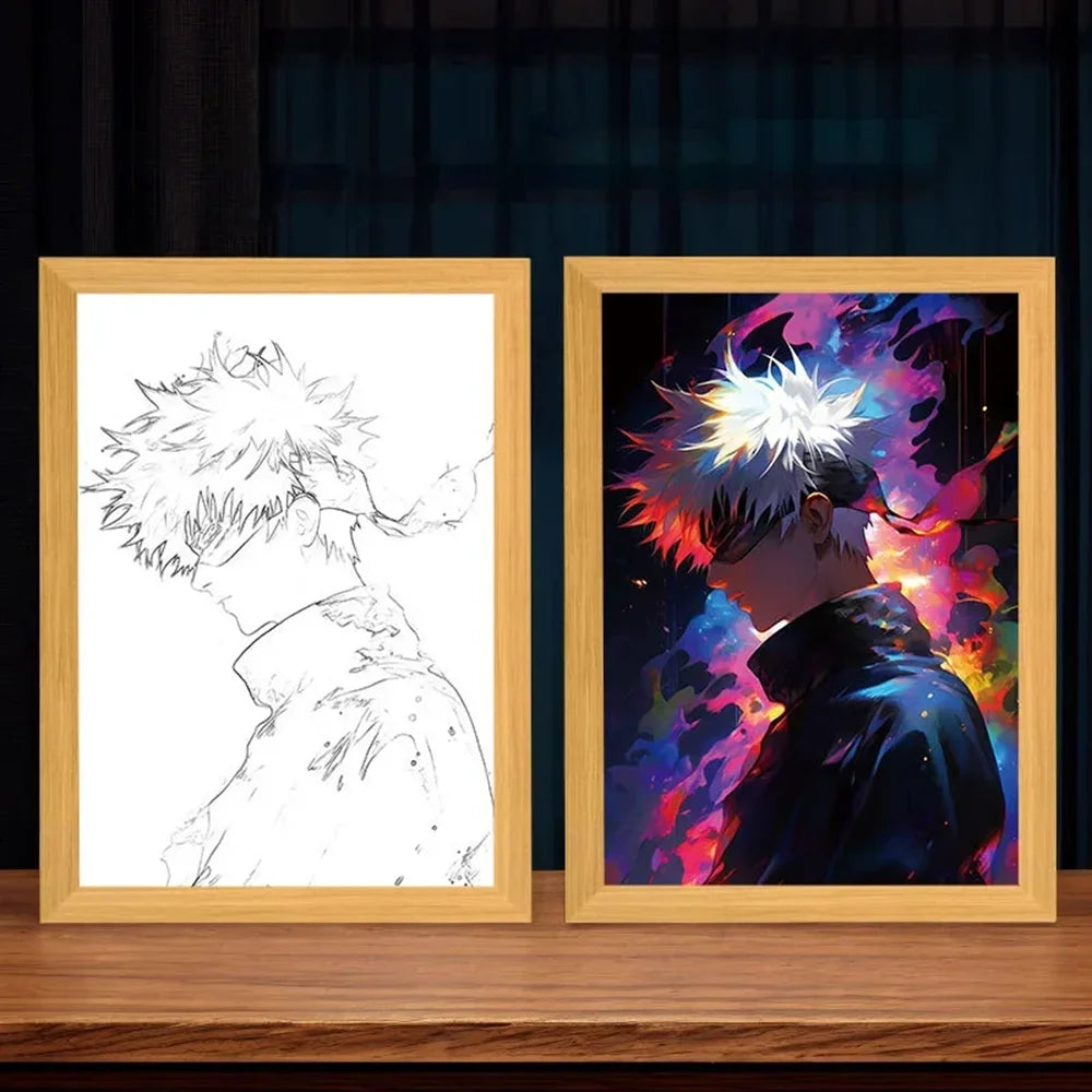 Gojo Satoru LED Frame Lamp - Jujutsu Kaisen Decor | Tekryu