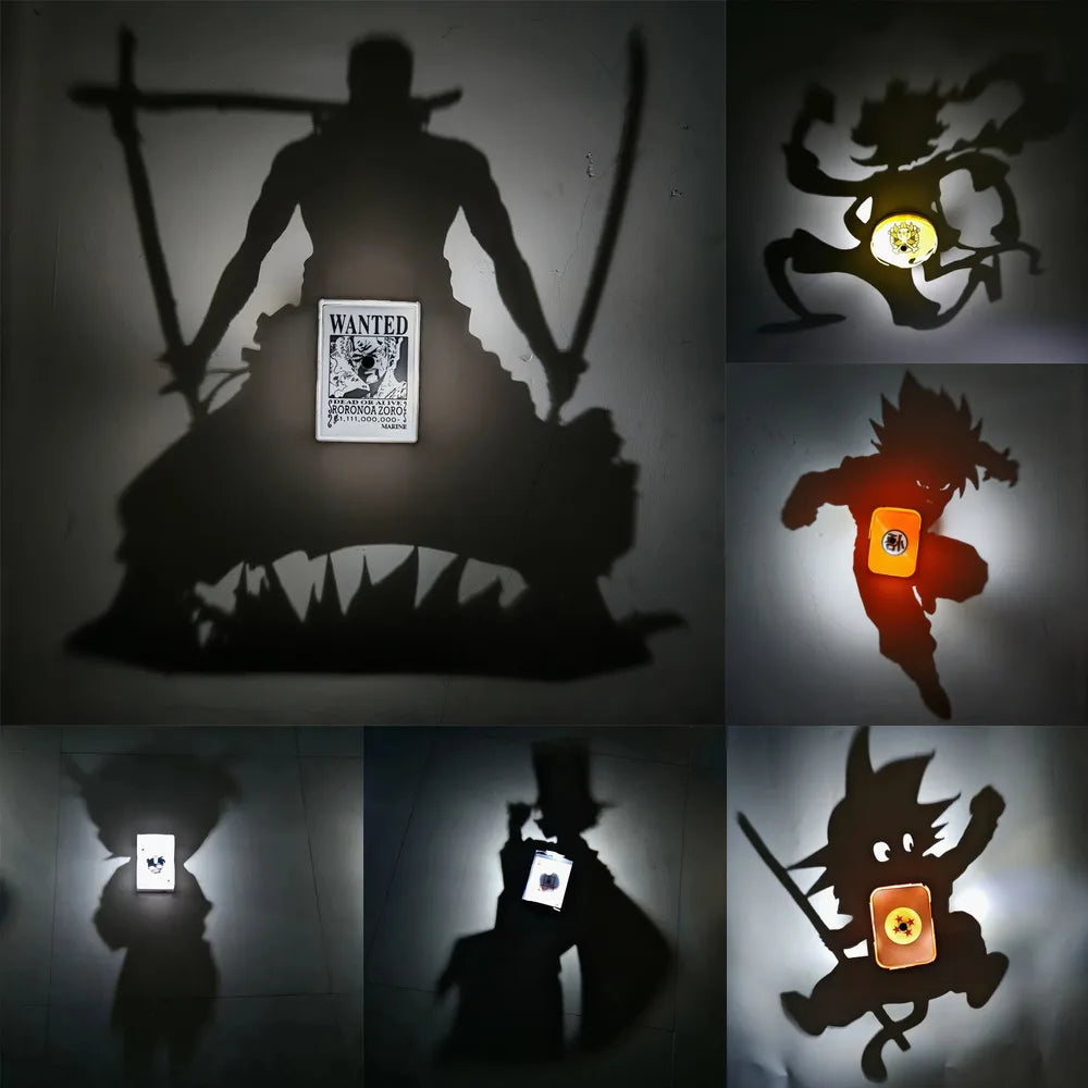 Anime Shadow Projection Lamp - 16 Character Designs | Tekryu