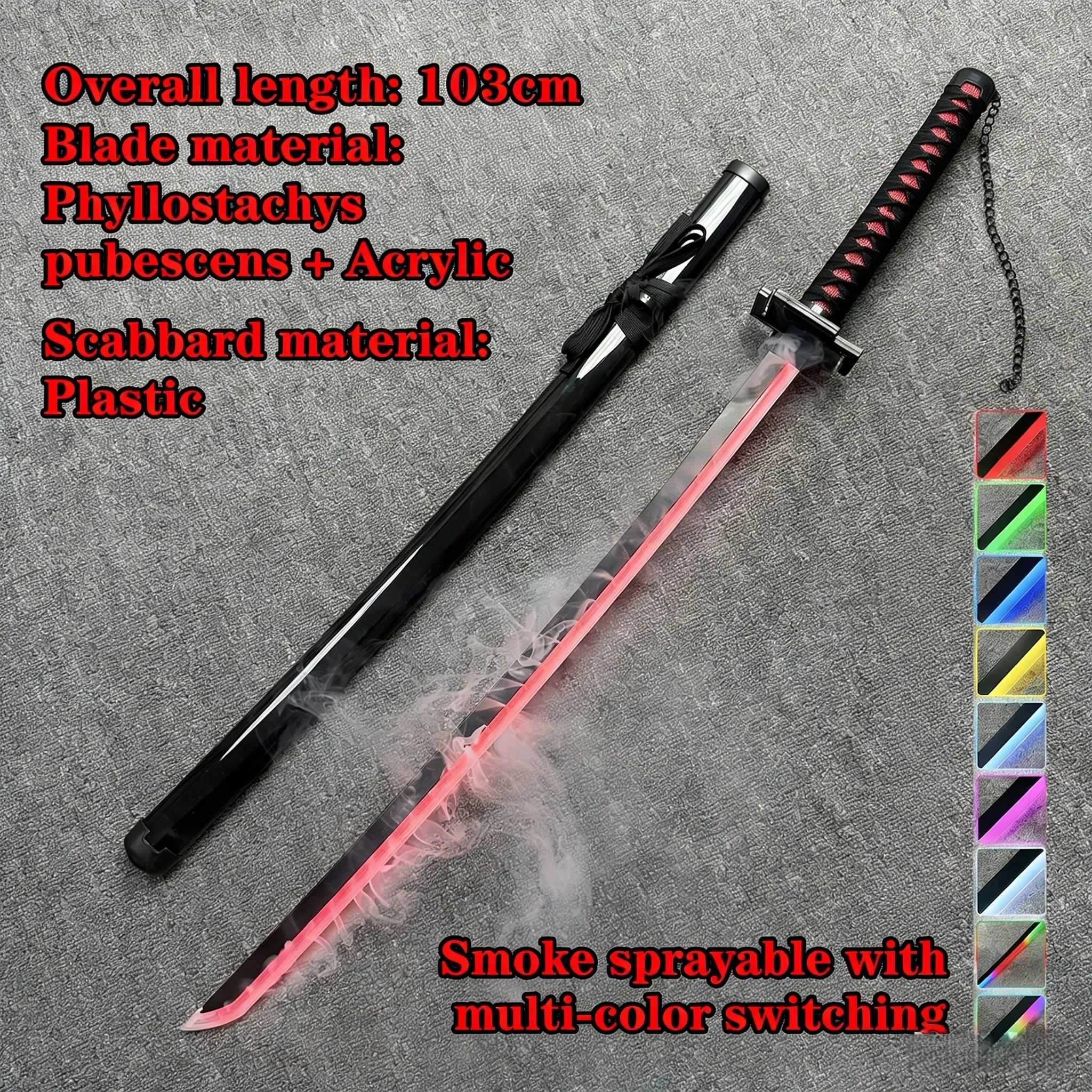 Rukia Bleach LED Katana - Glowing Sword Wall Light | Tekryu