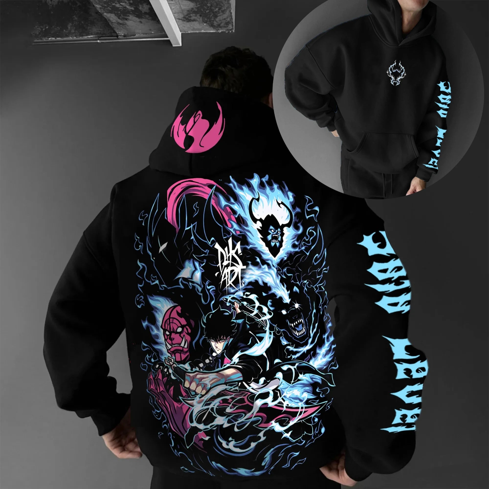 Solo Leveling Hoodie - Sung Jinwoo Anime Streetwear | Tekryu
