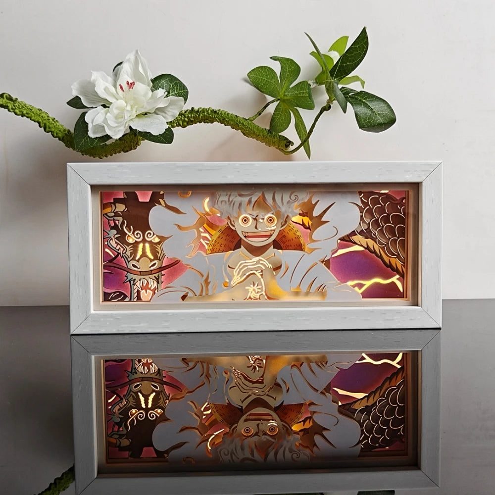 Anime Paper-Cut Light Box - 3D Layered LED Lamp | Tekryu