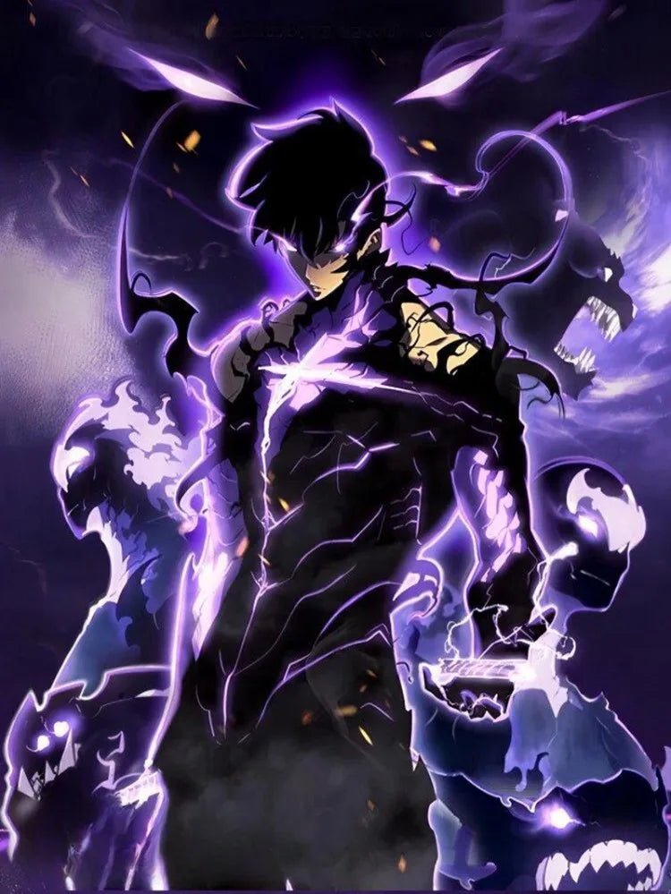 Solo Leveling Diamond Painting Kit - Sung Jinwoo Art | Tekryu