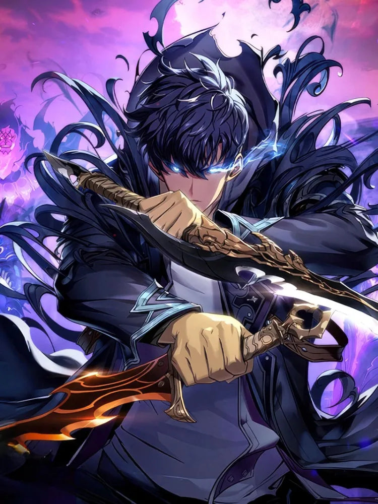 Solo Leveling Diamond Painting Kit - Sung Jinwoo Art | Tekryu