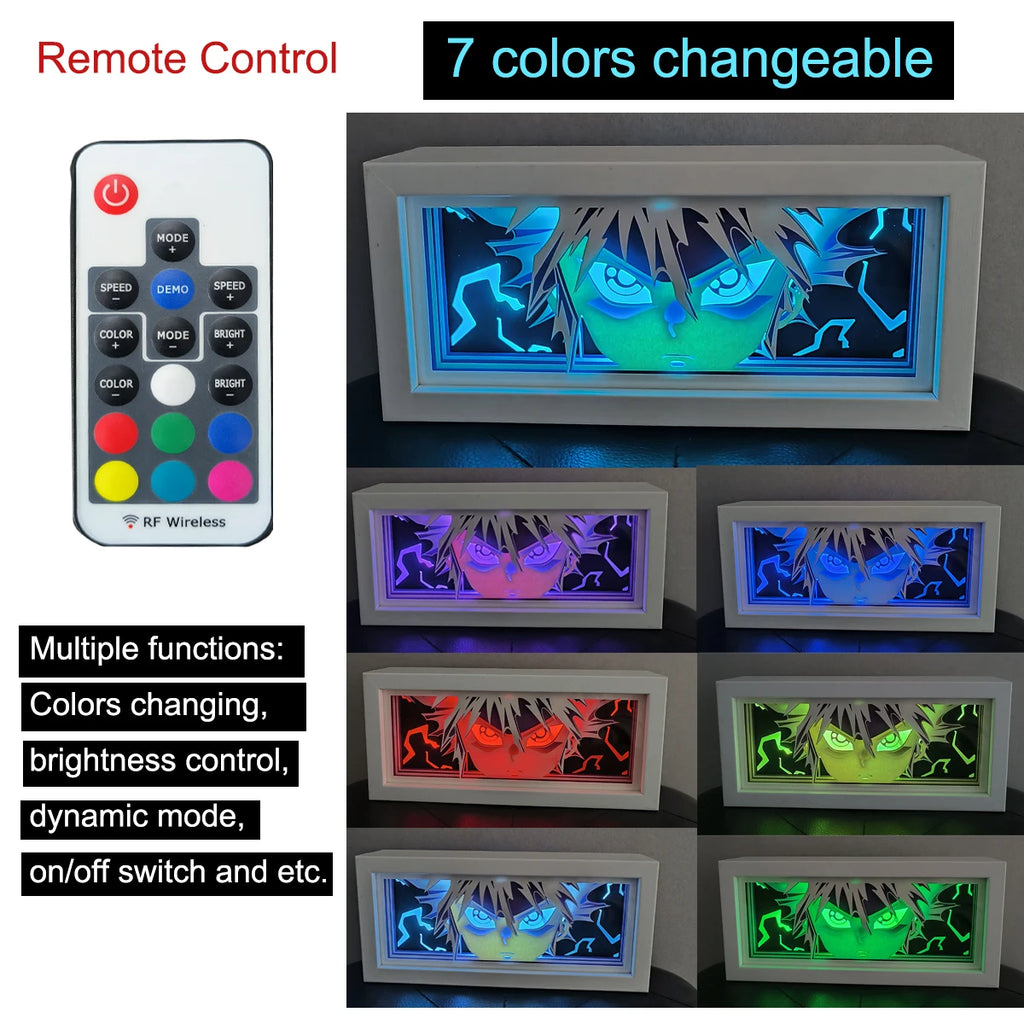Anime Paper-Cut Light Box - 3D Layered LED Lamp | Tekryu