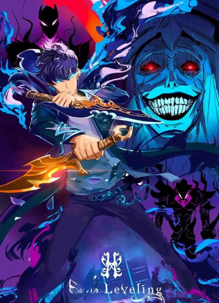 Solo Leveling Diamond Painting Kit - Sung Jinwoo Art | Tekryu
