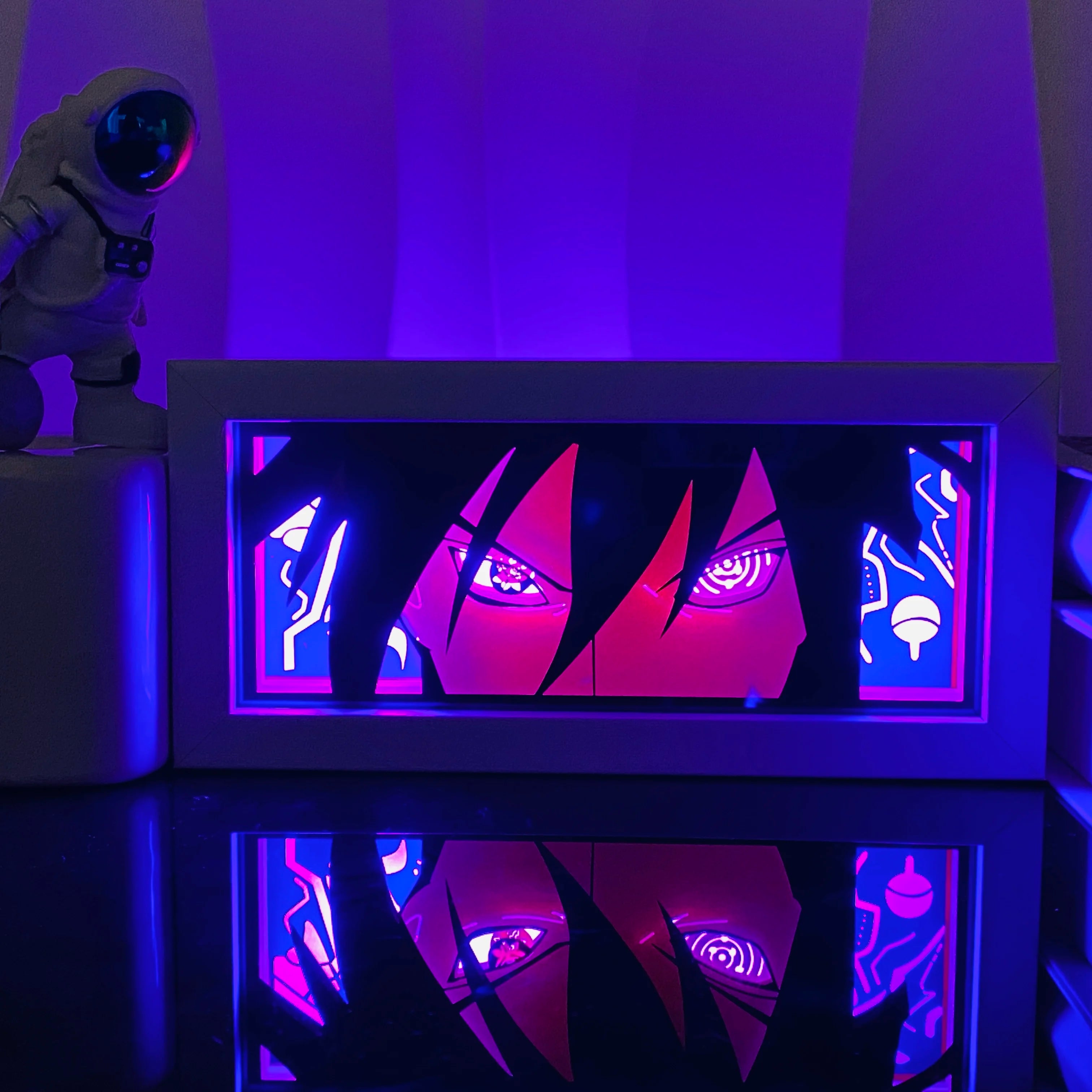 Anime 3D Shadow Light Box - Naruto Sasuke LED Lamp | Tekryu