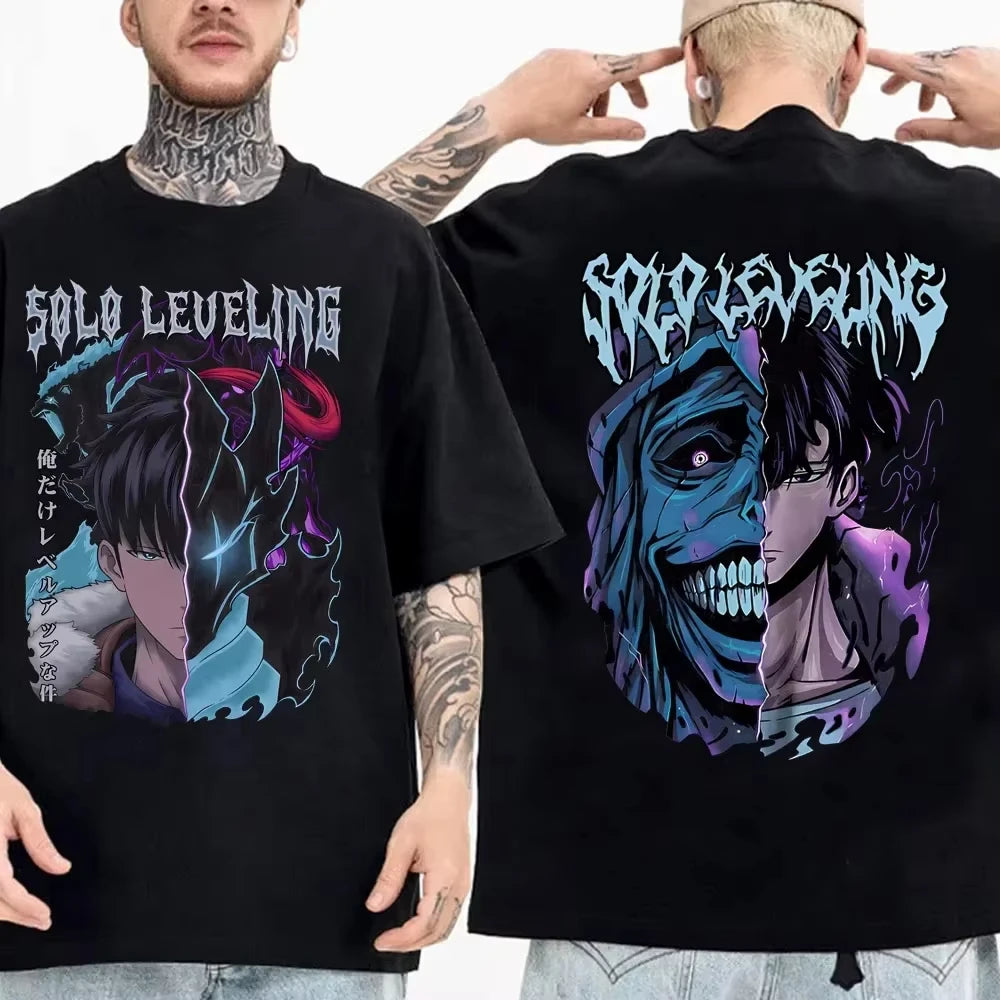 Solo Leveling Tee - Sung Jinwoo Anime Streetwear Shirt | Tekryu