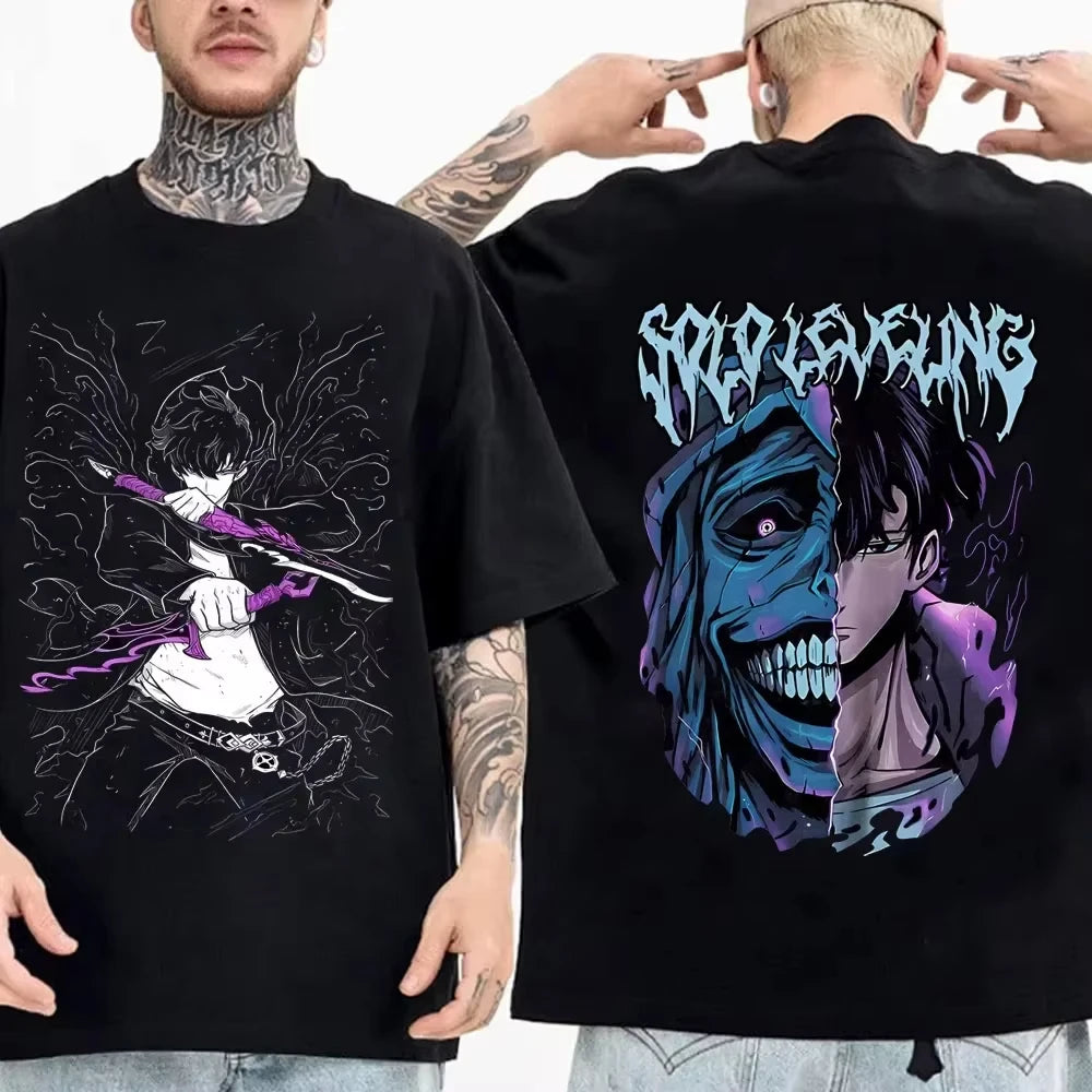 Solo Leveling Tee - Sung Jinwoo Anime Streetwear Shirt | Tekryu