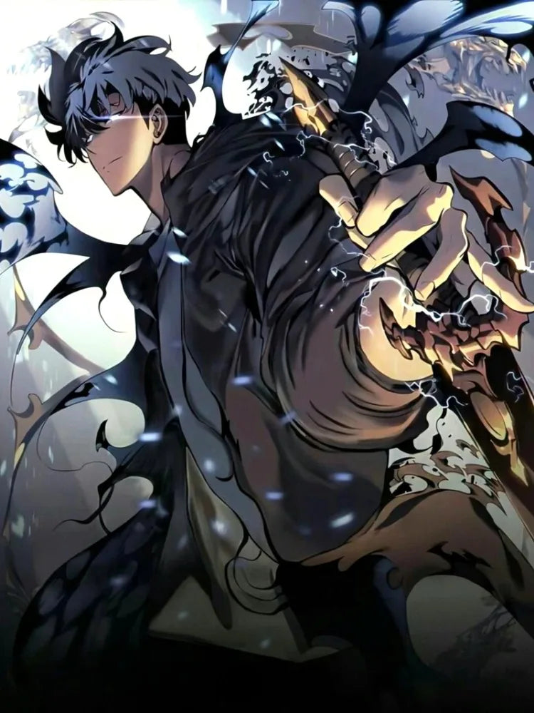 Solo Leveling Diamond Painting Kit - Sung Jinwoo Art | Tekryu