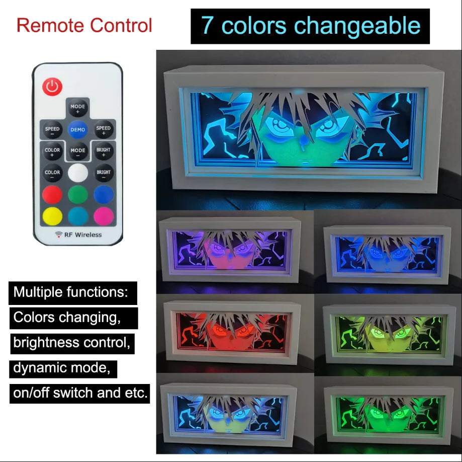 Anime 3D Shadow Light Box - Naruto Sasuke LED Lamp | Tekryu