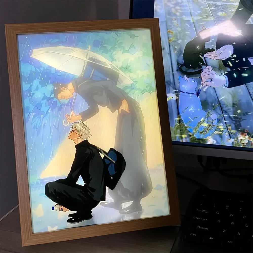 Gojo Satoru LED Frame Lamp - Jujutsu Kaisen Decor | Tekryu