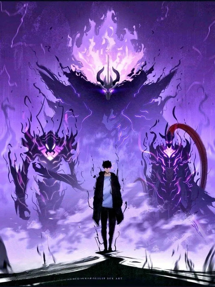 Solo Leveling Diamond Painting Kit - Sung Jinwoo Art | Tekryu