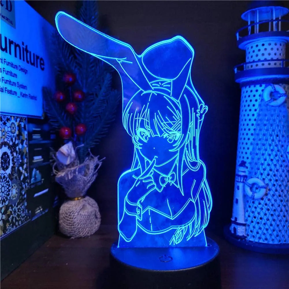 Mai Sakurajima 3D Illusion Lamp - Bunny Girl Senpai | Tekryu