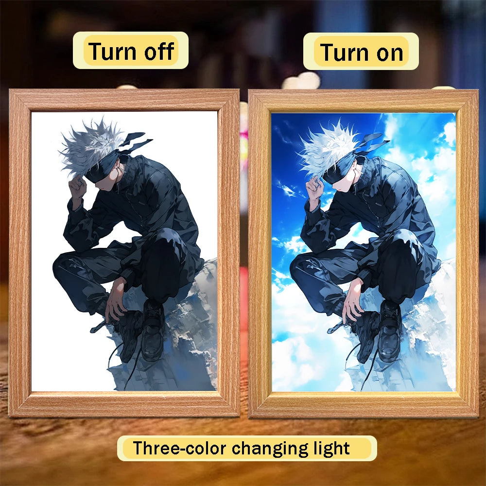 Gojo Satoru LED Frame Lamp - Jujutsu Kaisen Decor | Tekryu