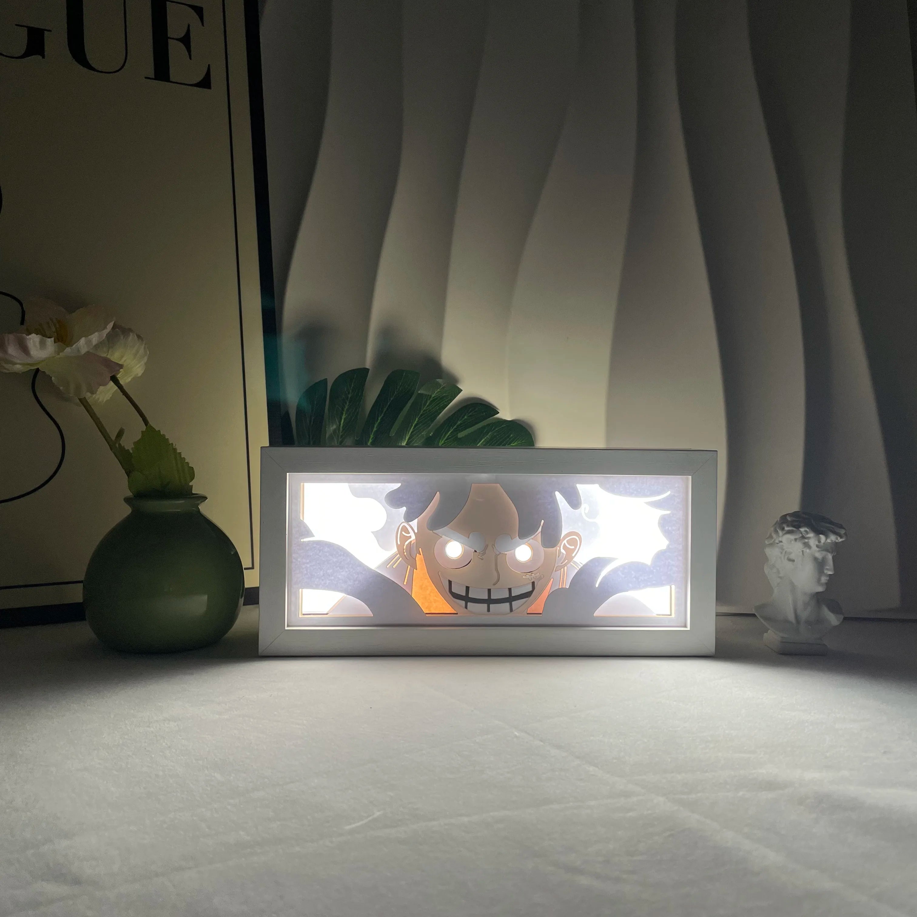 Anime Paper-Cut Light Box - 3D Layered LED Lamp | Tekryu